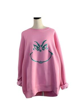 Pink Feeling Grinchy Sweatshirt Size L